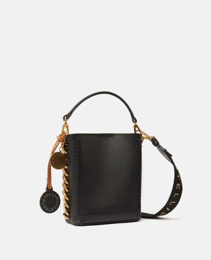 Women TopHandle Bags Stella McCartney Frayme MIRUM Mini Square Bucket Bag Black Women TopHandle Bags Stella McCartney Frayme MIRUM Mini Square Bucket Bag Black