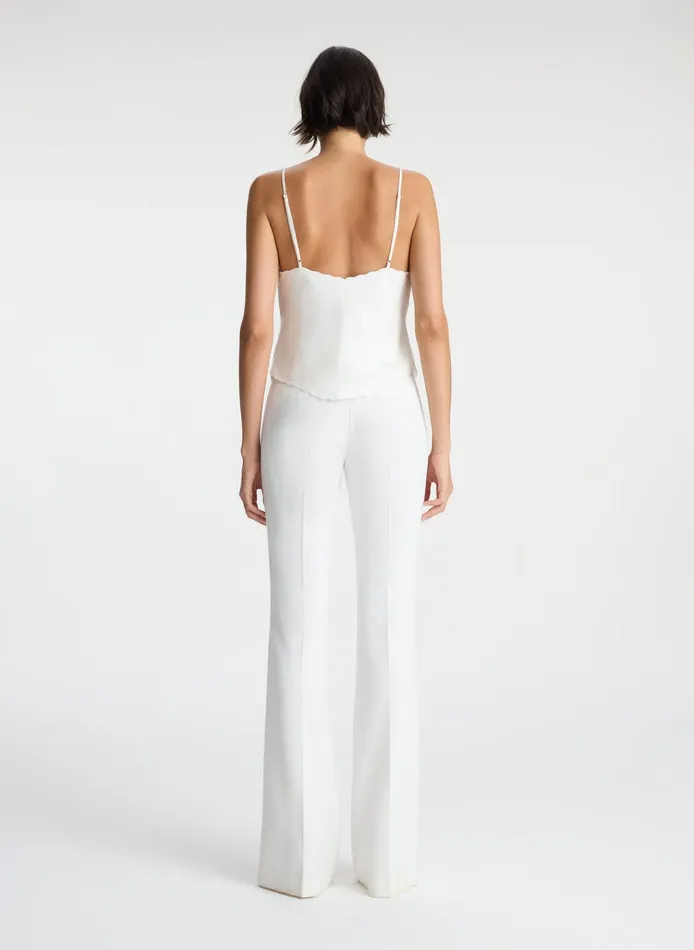 Women Tops ALC Malia Scalloped Camisole Top White