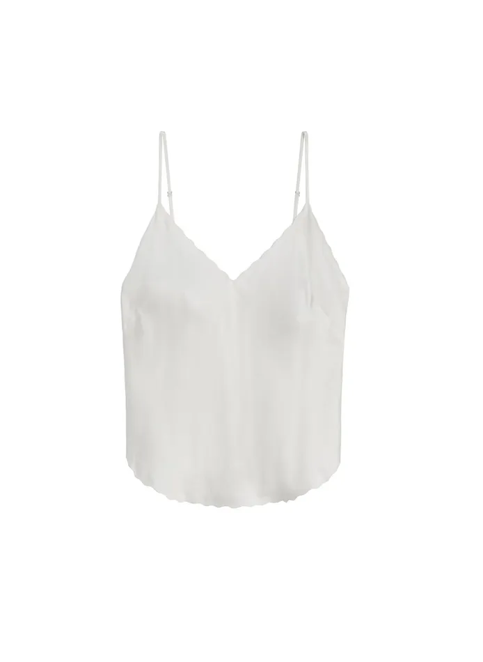 Women Tops ALC Malia Scalloped Camisole Top White