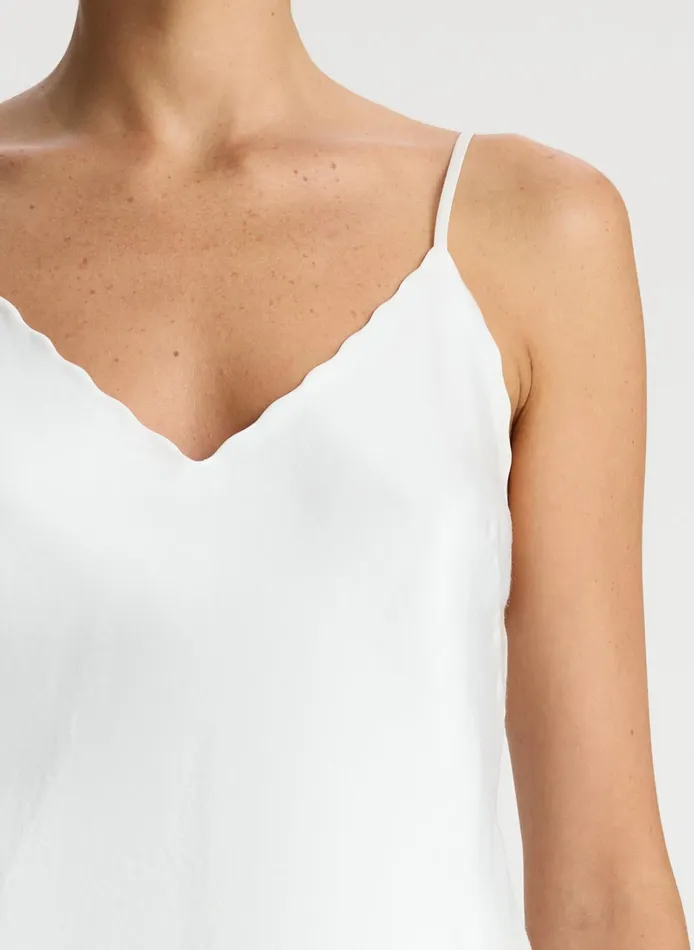 Women Tops ALC Malia Scalloped Camisole Top White