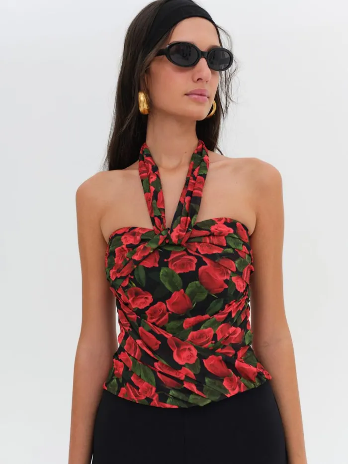 Women Tops For Love and Lemons Abby Strapless Top Red Women Tops For Love and Lemons Abby Strapless Top Red