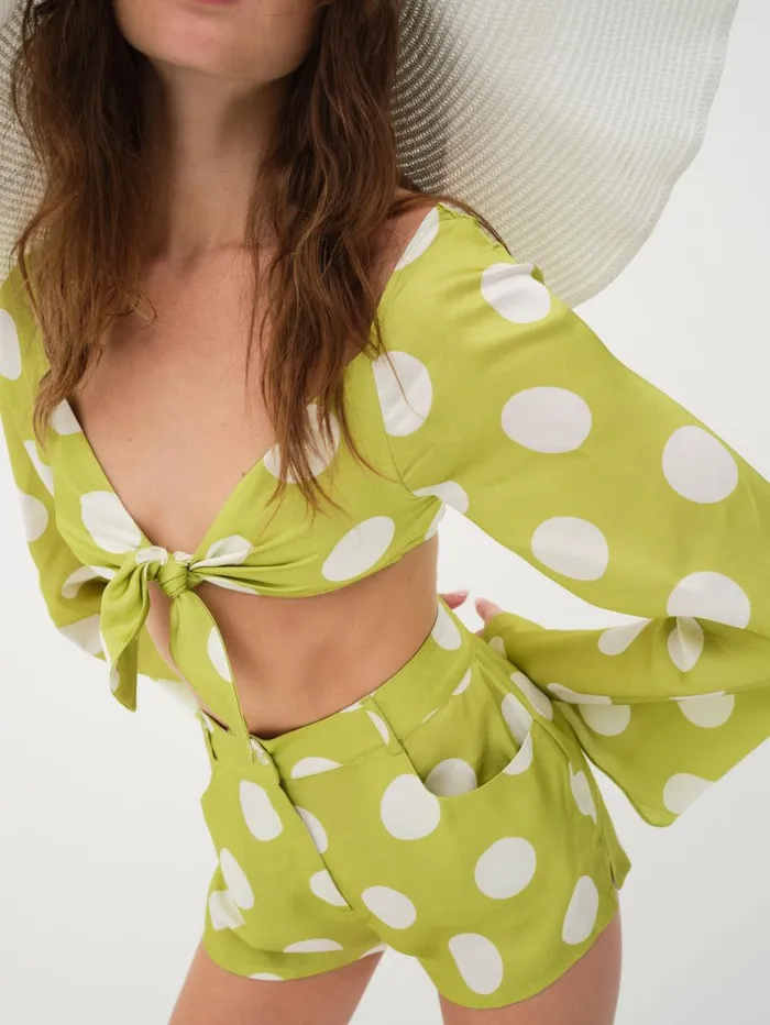 Women Tops For Love and Lemons Galia Top Green Women Tops For Love and Lemons Galia Top Green