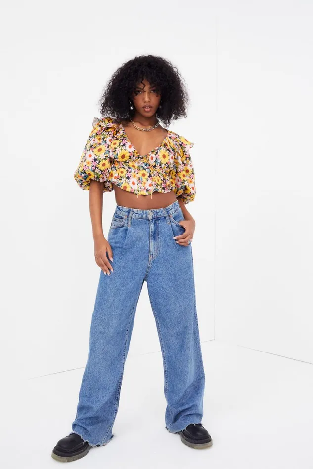 Women Tops For Love and Lemons Glenn Crop Top Yellow Women Tops For Love and Lemons Glenn Crop Top Yellow