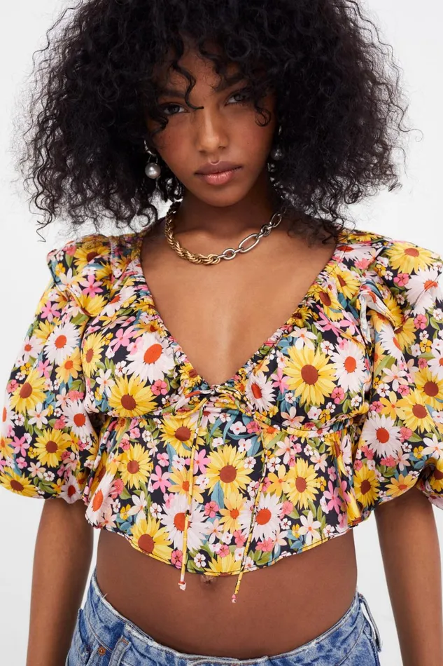 Women Tops For Love and Lemons Glenn Crop Top Yellow Women Tops For Love and Lemons Glenn Crop Top Yellow