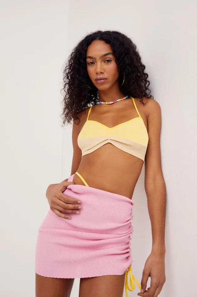 Women Tops For Love and Lemons Keisha Bra Top Yellow