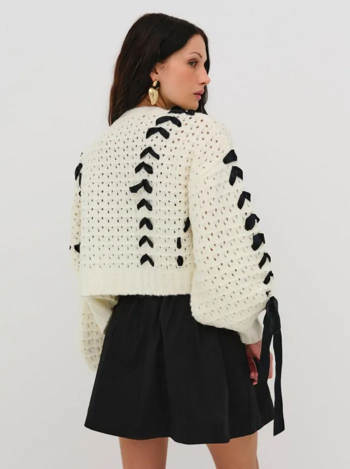 Women Tops For Love and Lemons Laurel Oversized Cardigan Ivory Women Tops For Love and Lemons Laurel Oversized Cardigan Ivory