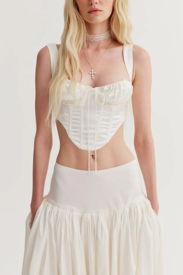 Women Tops For Love and Lemons Nelly Corset Top White Women Tops For Love and Lemons Nelly Corset Top White