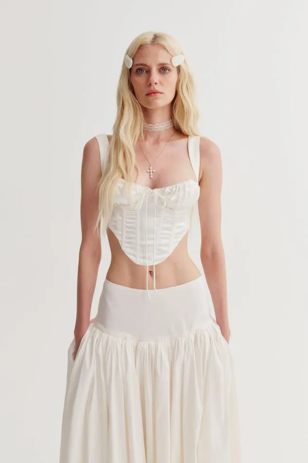 Women Tops For Love and Lemons Nelly Corset Top White Women Tops For Love and Lemons Nelly Corset Top White