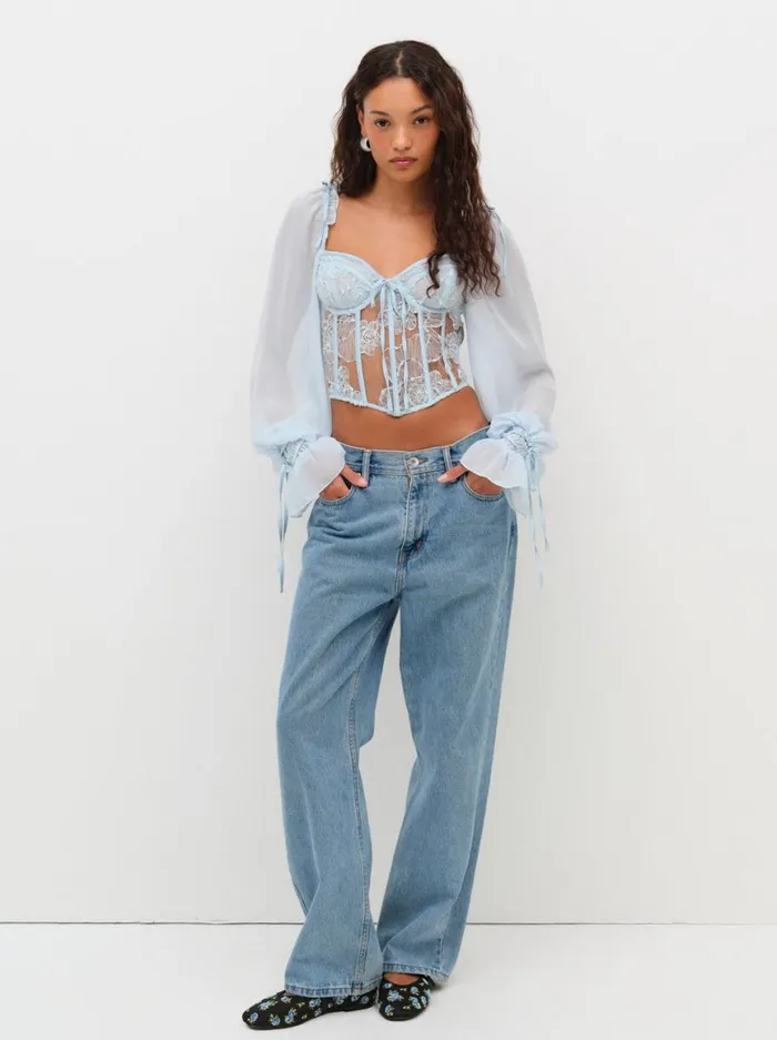 Women Tops For Love and Lemons Sade Top Light Blue