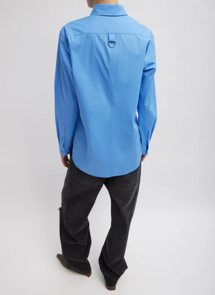 Women Tops Tibi Charlie Men039s Slim Shirt Newman Blue