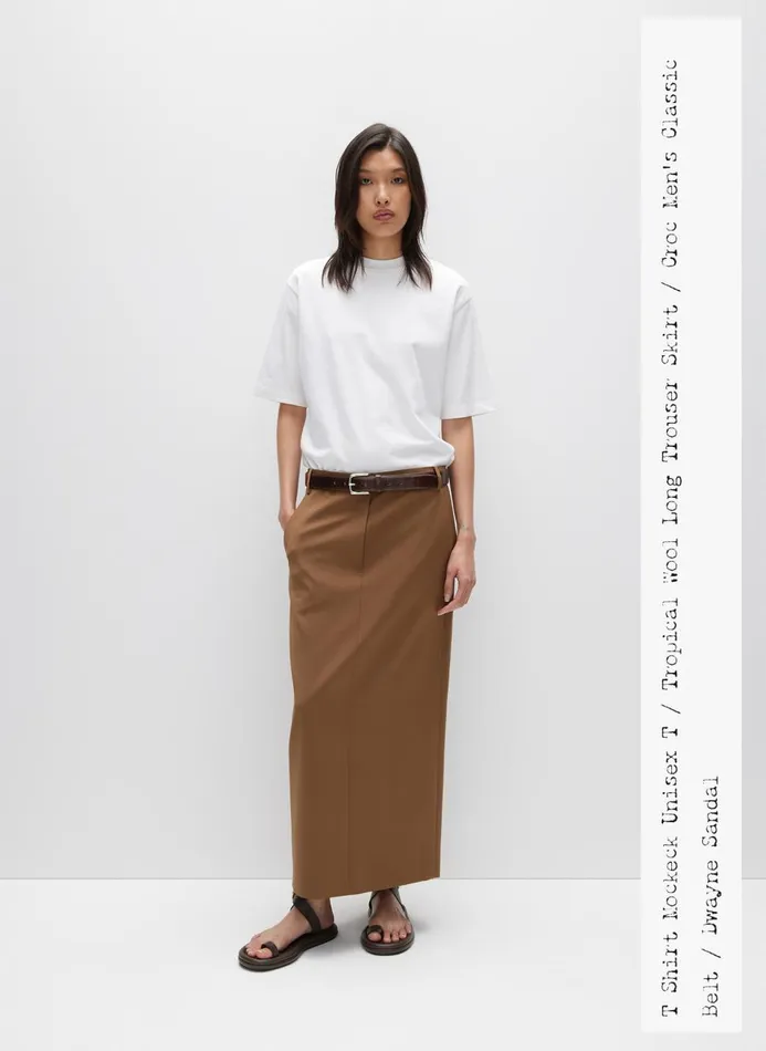 Women Tops Tibi Mock Neck Unisex TShirt White