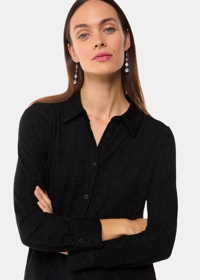 Women Tops Whistles Black Eva Sparkle Shirt