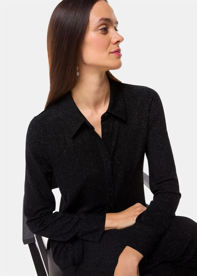 Women Tops Whistles Black Eva Sparkle Shirt