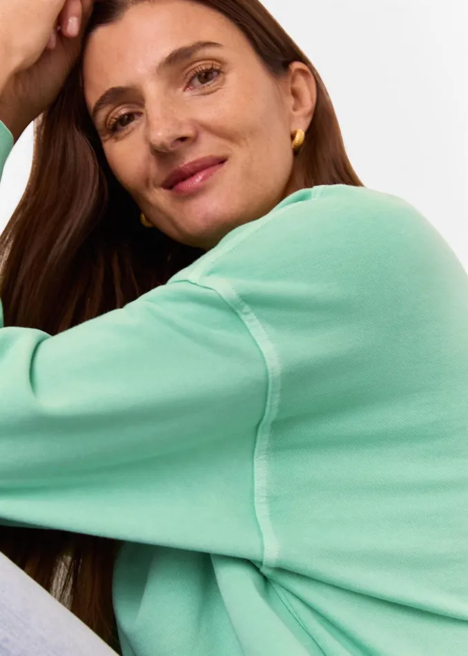 Women Tops Whistles Green Relaxed Sweat