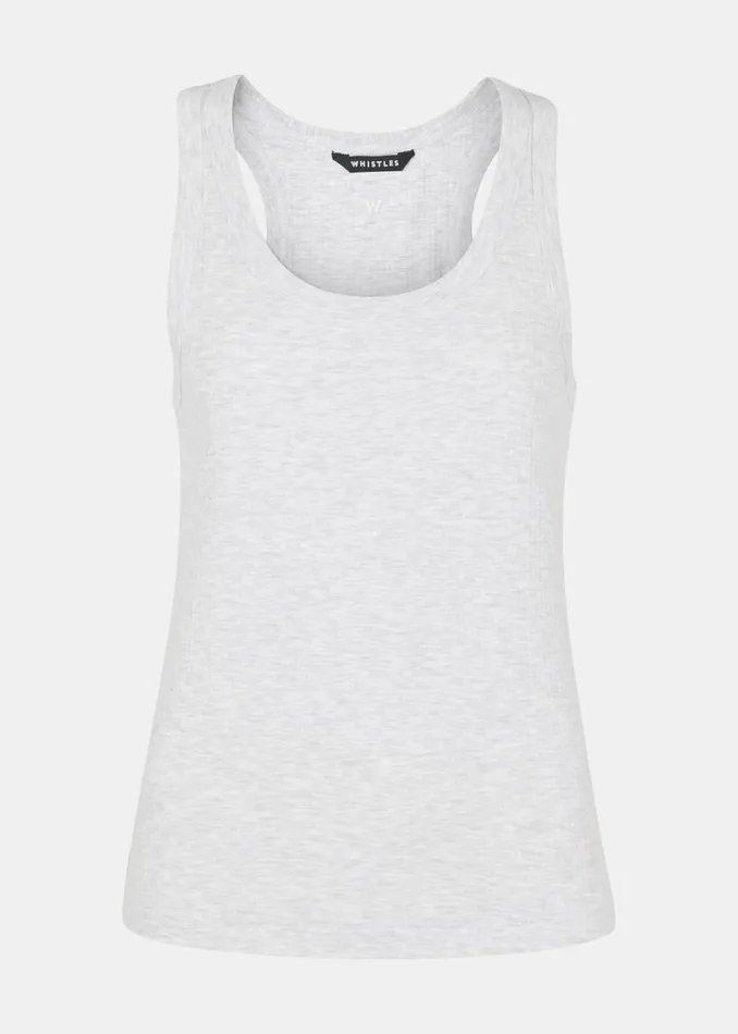 Women Tops Whistles Grey Ultimate Ribbed Scoop Vest