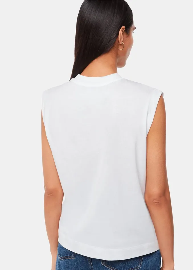 Women Tops Whistles White Edie Sleeveless Vest