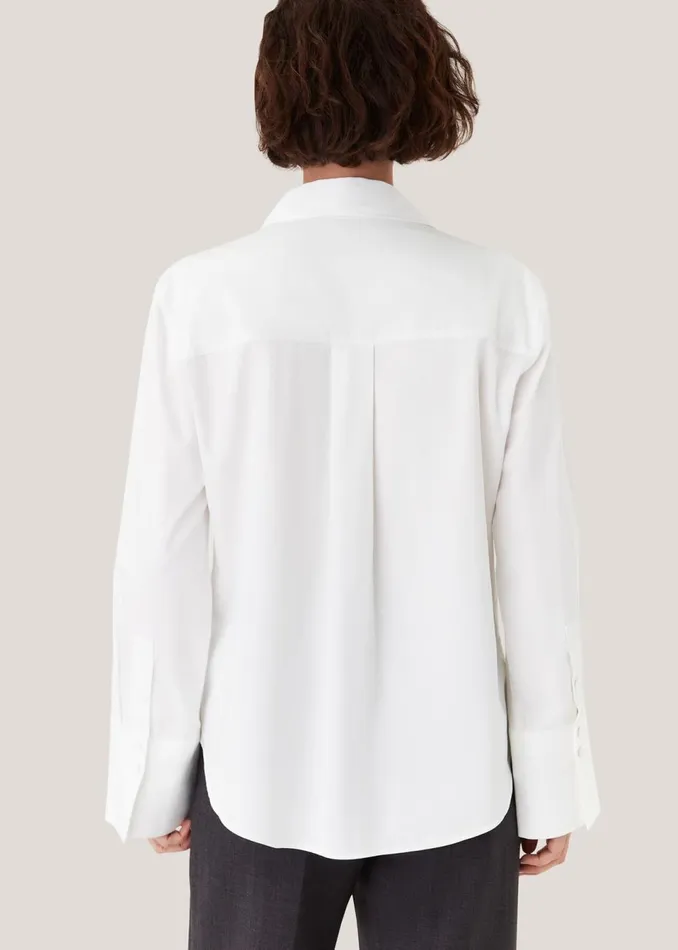 Women Tops Whistles White Serena Cotton Shirt