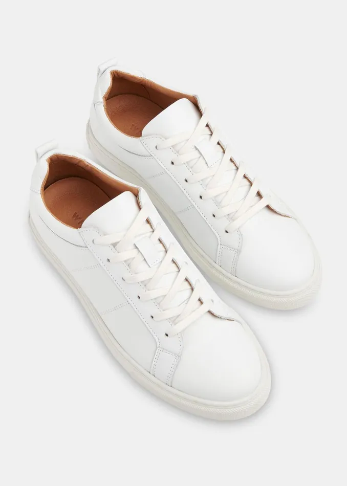 Women Trainers Whistles White Koki Lace Up Trainer