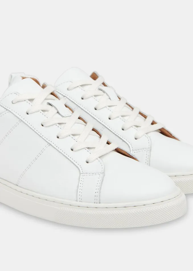 Women Trainers Whistles White Koki Lace Up Trainer