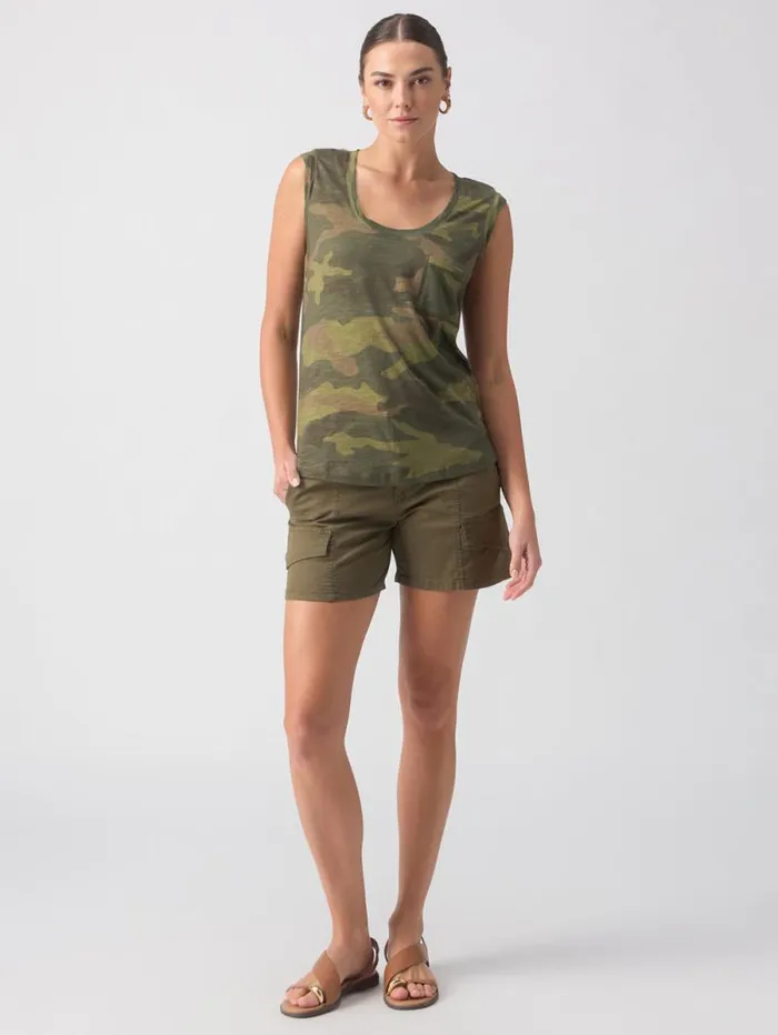 Women Traveler Twist Sleeve Tee Renew Camo Sanctuary Clothing Tees and Tops