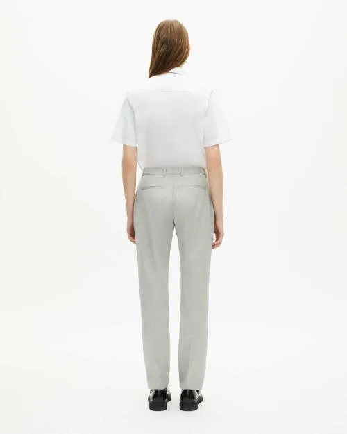 Women Trousers and Jeans The Kooples Fitted Gray Suit Pants Beige