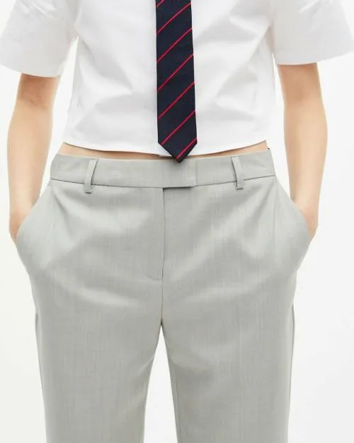 Women Trousers and Jeans The Kooples Fitted Gray Suit Pants Beige