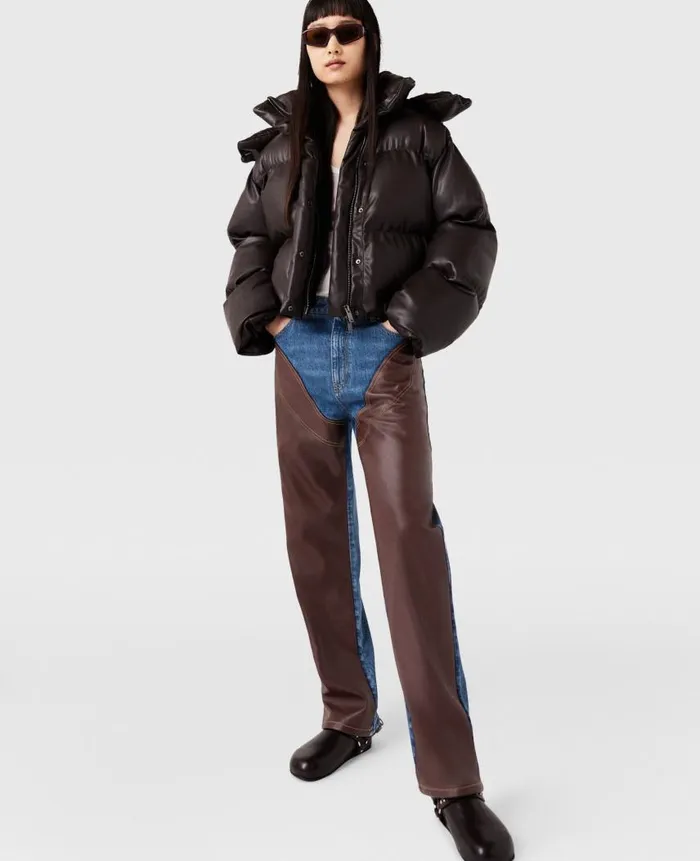Women Trousers And Shorts Stella McCartney Chaps HighRise Straight Leg Jeans Vintage Wash Blue Denim