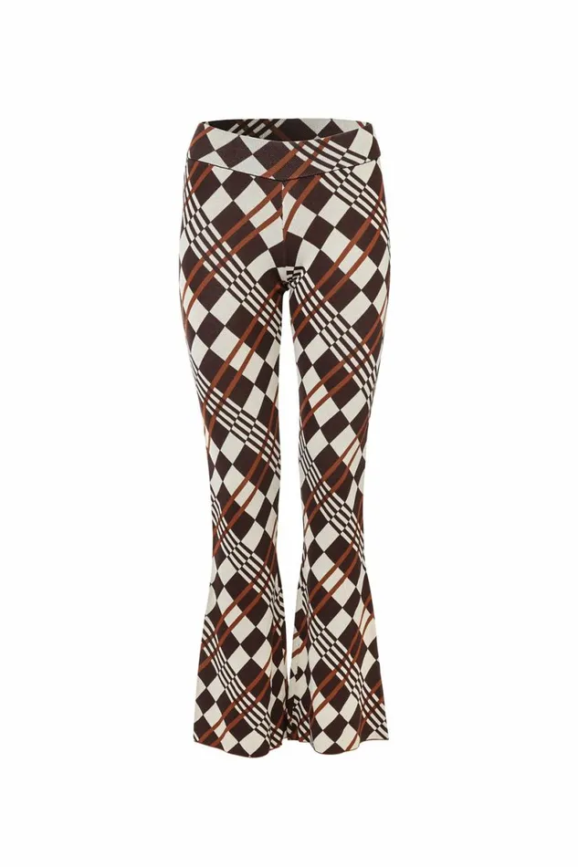 Women Trousers DODO BAR OR Lola Pants Dark Brown Combo