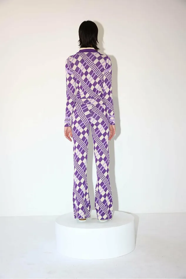 Women Trousers DODO BAR OR Lola Pants Purple Combo