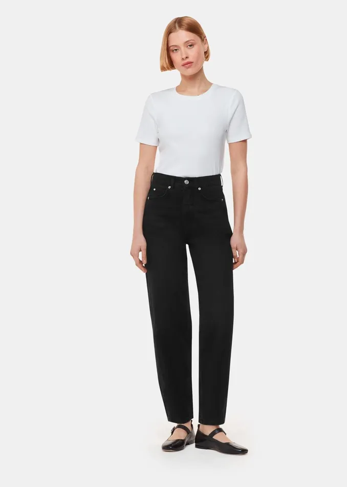 Women Trousers Whistles Black Authentic Barrel Leg Jean