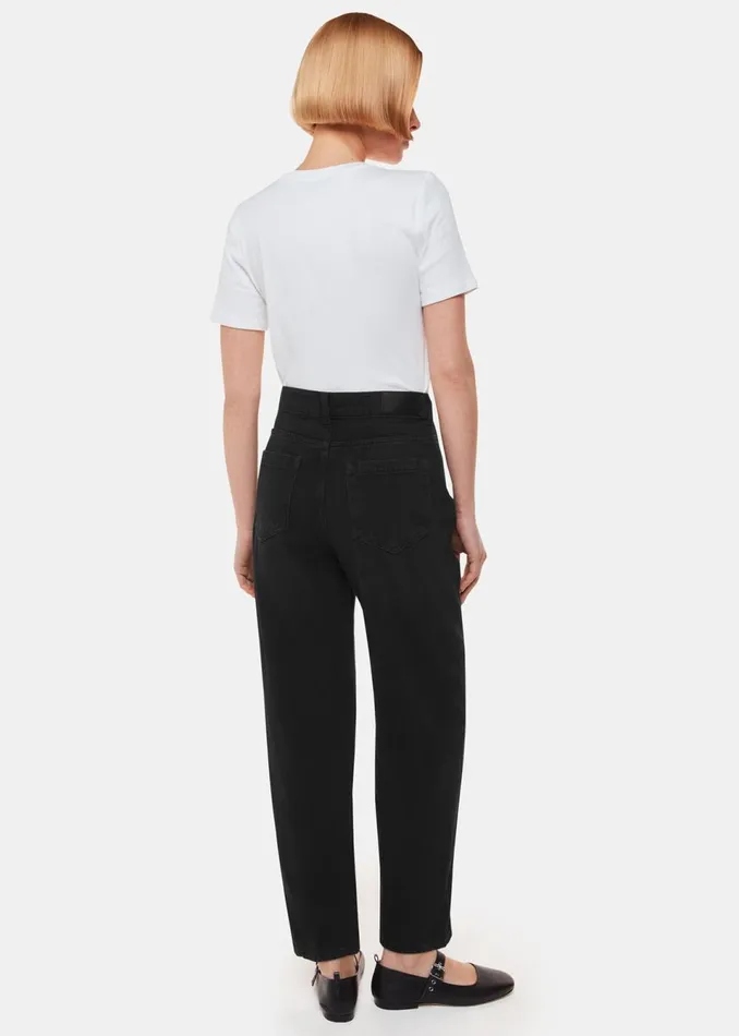 Women Trousers Whistles Black Authentic Barrel Leg Jean
