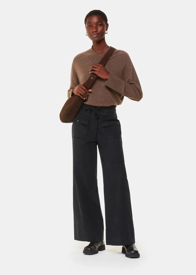 Women Trousers Whistles Black Charlie Drawstring Pant