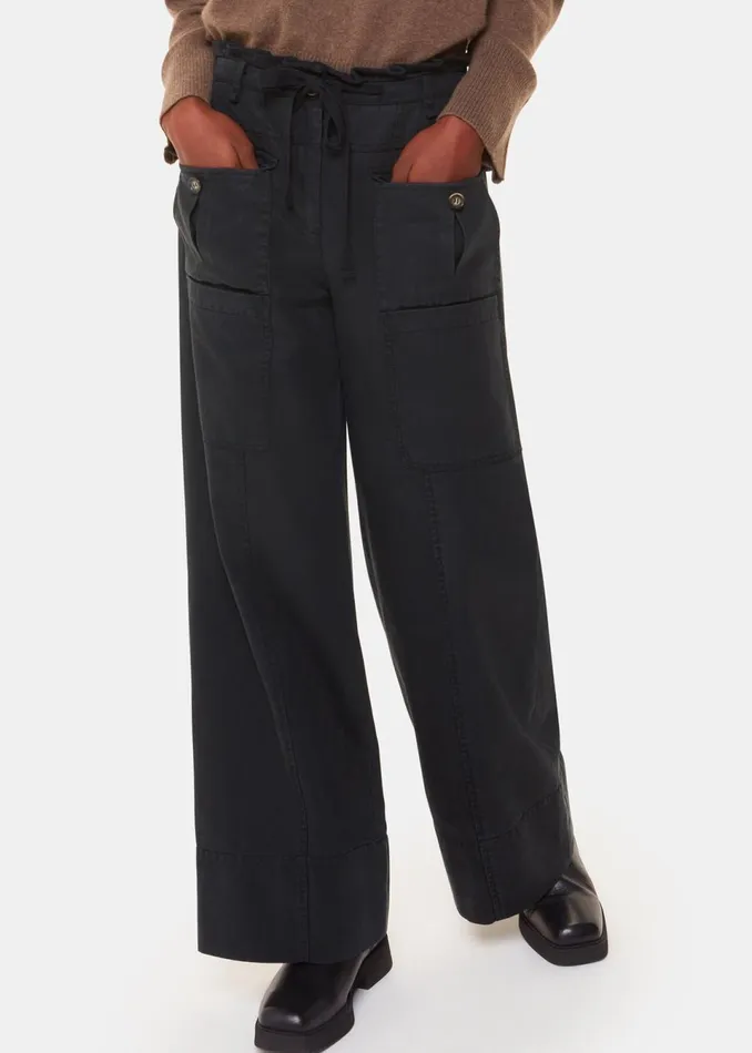 Women Trousers Whistles Black Charlie Drawstring Pant