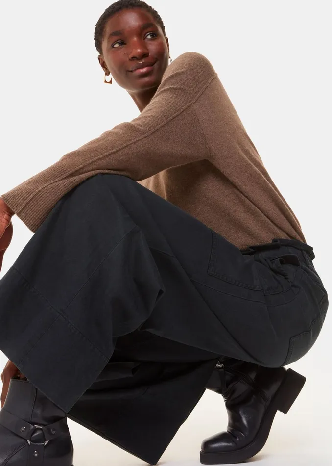 Women Trousers Whistles Black Charlie Drawstring Pant