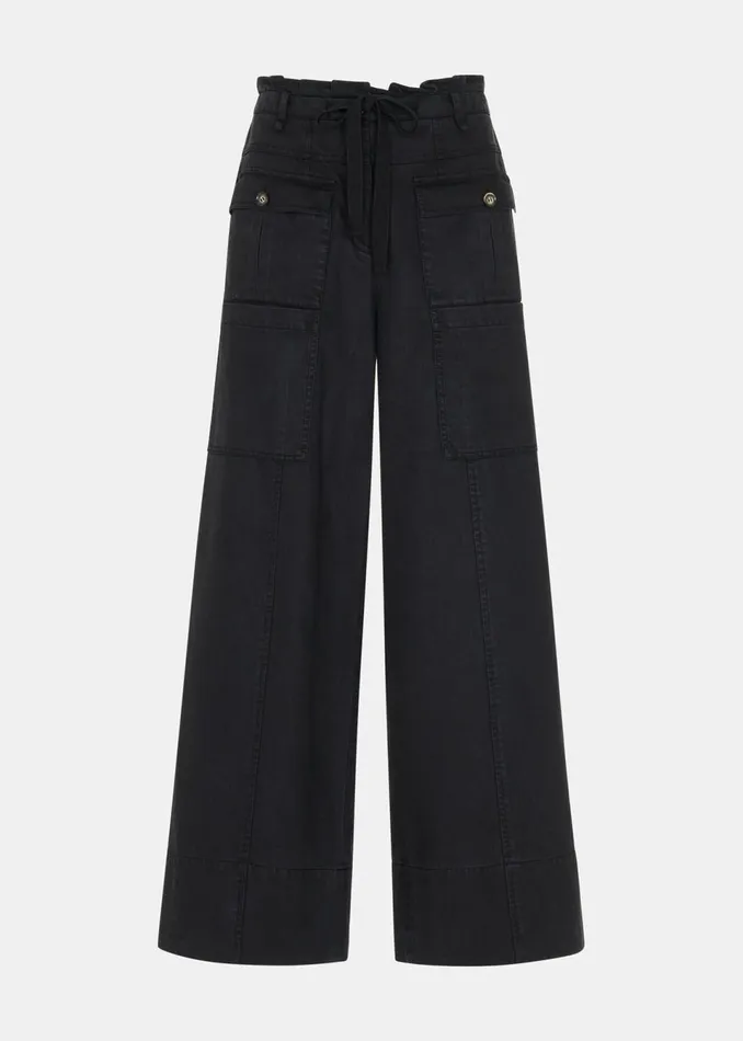 Women Trousers Whistles Black Charlie Drawstring Pant