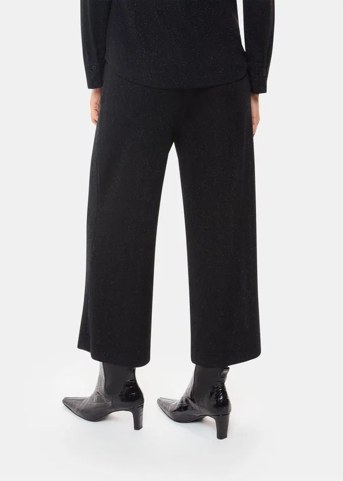 Women Trousers Whistles Black Eva Sparkle Cropped Trouser