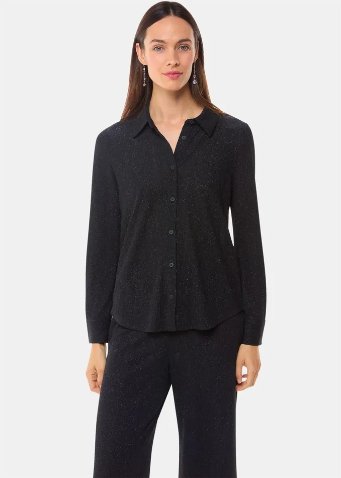 Women Trousers Whistles Black Eva Sparkle Cropped Trouser