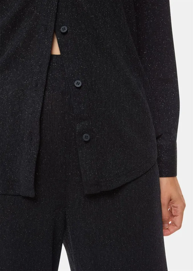 Women Trousers Whistles Black Eva Sparkle Cropped Trouser