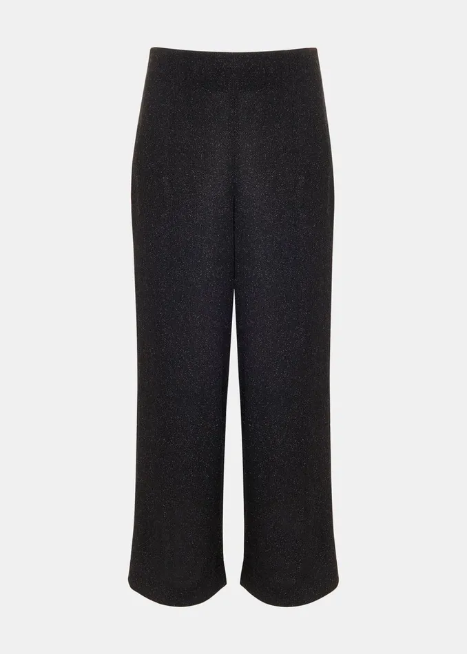 Women Trousers Whistles Black Eva Sparkle Cropped Trouser