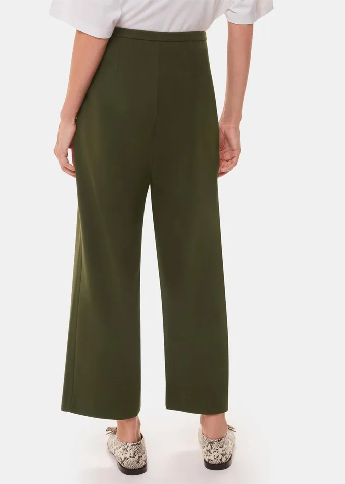 Women Trousers Whistles Khaki Camilla Wide Leg Trouser