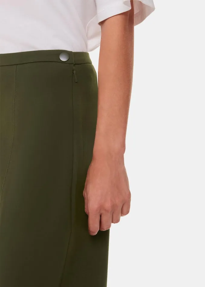 Women Trousers Whistles Khaki Camilla Wide Leg Trouser