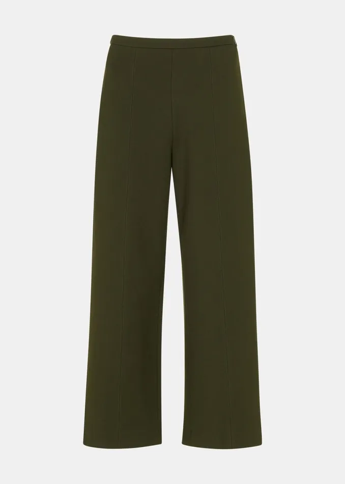 Women Trousers Whistles Khaki Camilla Wide Leg Trouser