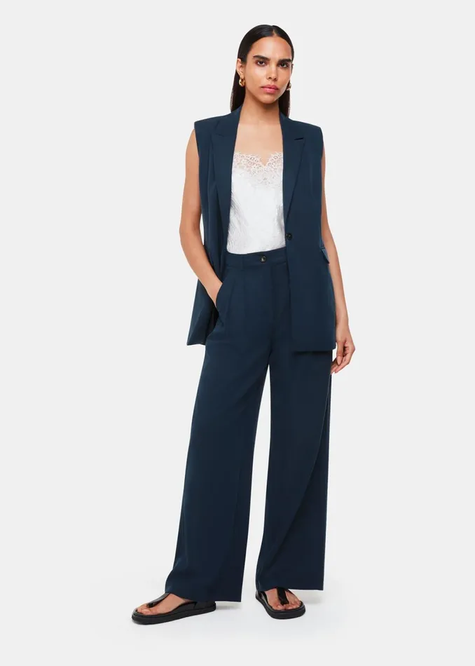 Women Trousers Whistles Navy Joss Tailored Trouser