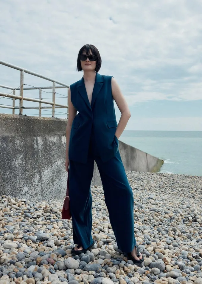 Women Trousers Whistles Navy Joss Tailored Trouser