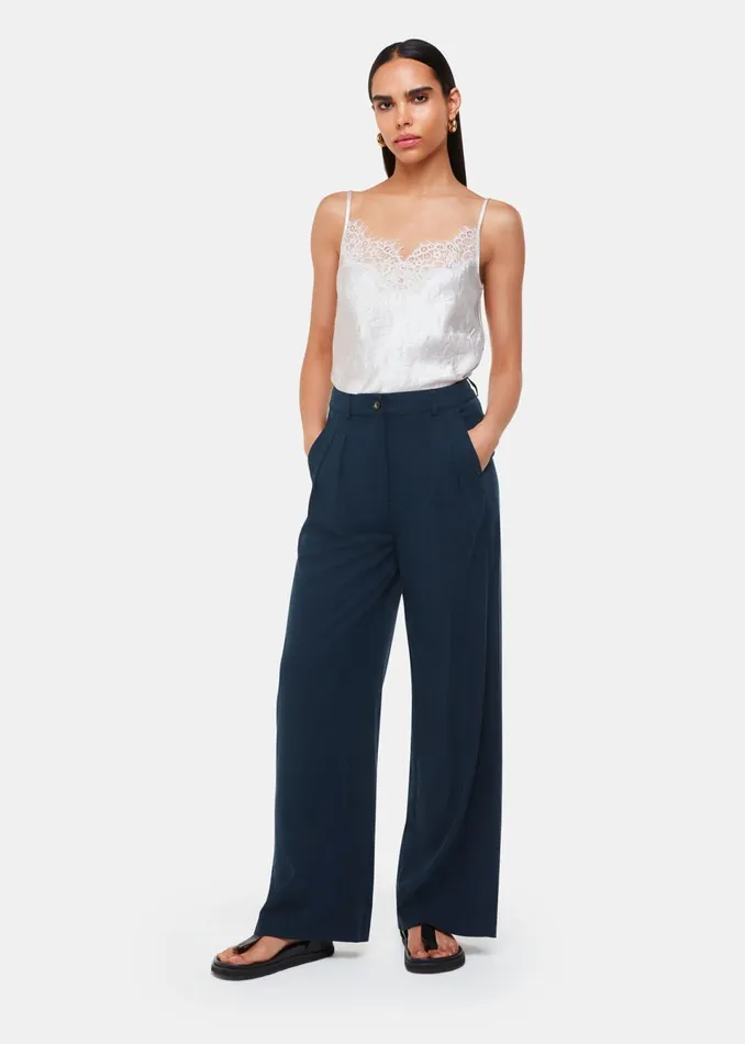 Women Trousers Whistles Navy Joss Tailored Trouser