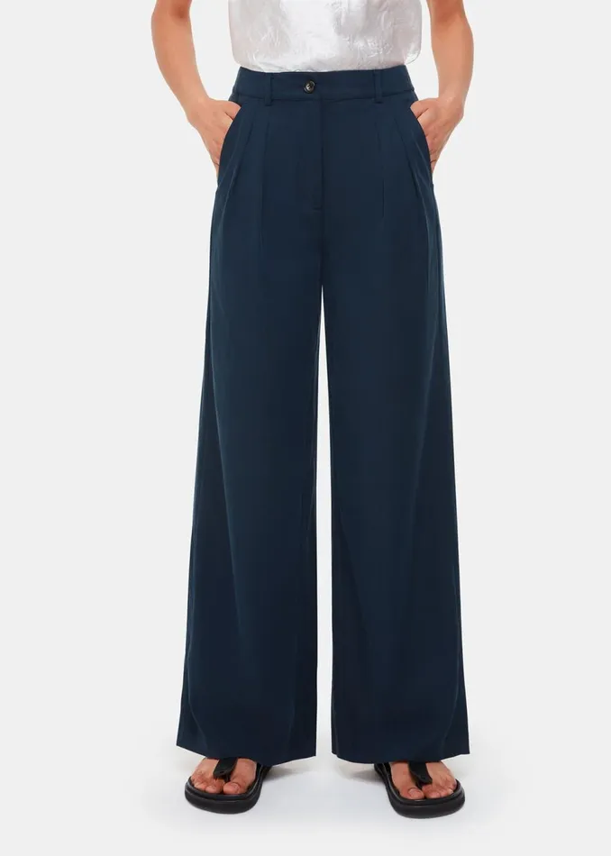 Women Trousers Whistles Navy Joss Tailored Trouser