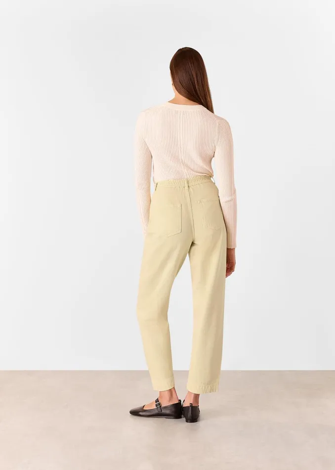 Women Trousers Whistles Neutral Lola Cotton Blend Trouser