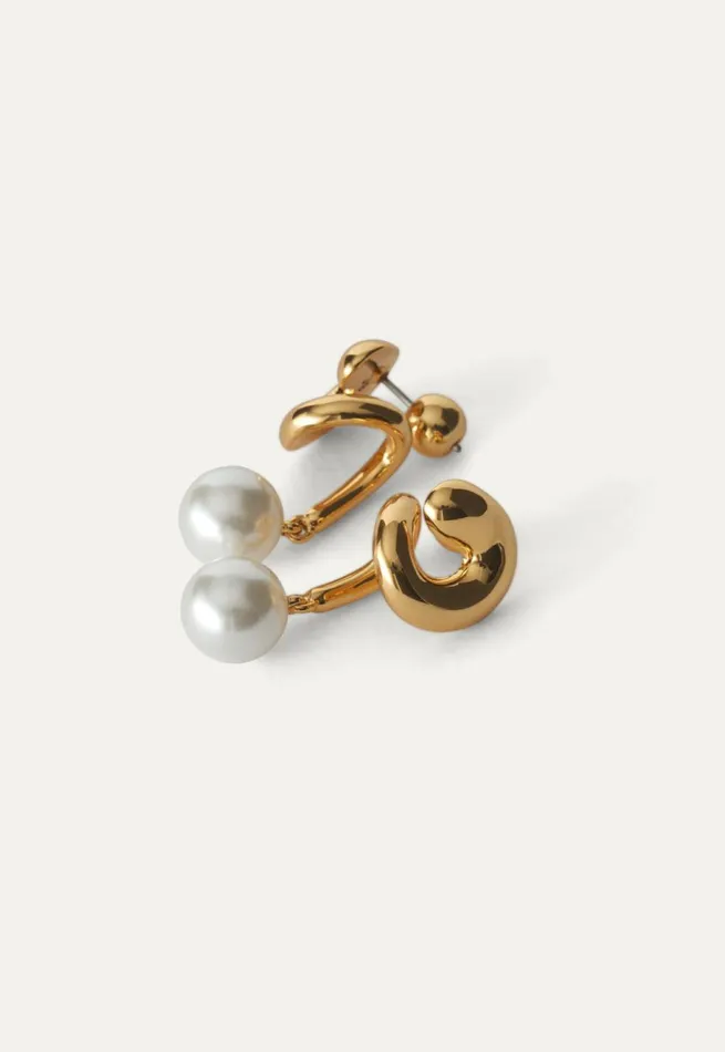 Women Twist Earrings Gold Poetry Fashion Jewellery