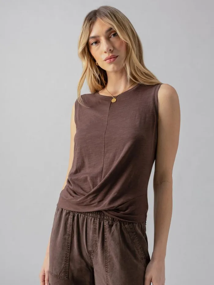 Women Twisted Tank Mud Bath Sanctuary Clothing Tees and Tops