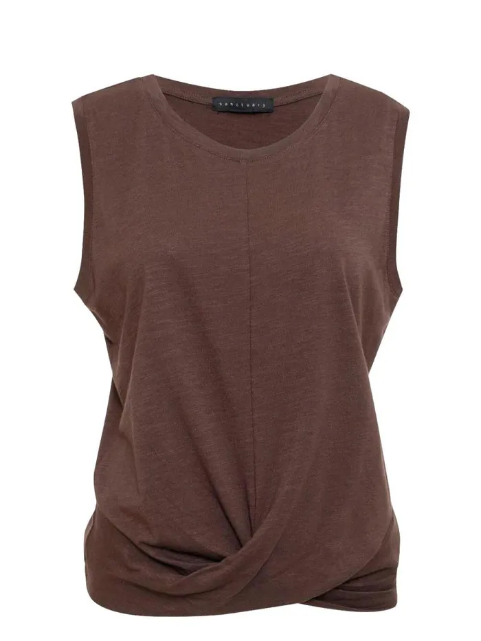 Women Twisted Tank Mud Bath Sanctuary Clothing Tees and Tops
